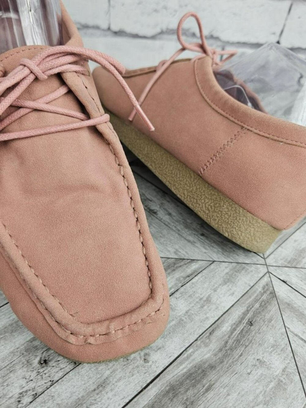 Pink Memory Foam Shoes Womens 8.5 St Johns Bay Clover Square Toe Preppy Academia